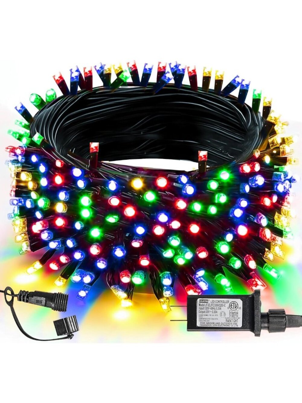 200 LED 66FT Outdoor Christmas Lights - Waterproof, 8 Modes, Multi-Colored